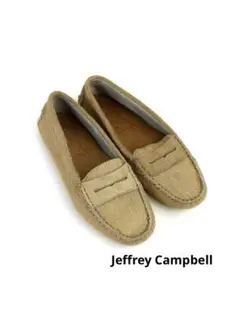 Jeffrey Campbell レザー ポニーヘア フラット モカシンシューズ