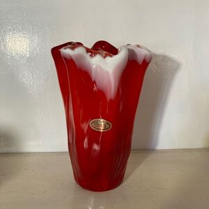 U.G.S Soft Grass Flower Vase vintage フラワーベース 花瓶 高さ約20センチ ガラス ミッドセンチュリー ビンテージ