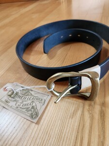 新作 送料込★BIG -JOHN ビックジョン　VBLT02-ID 姫路レザー　5mm厚みレザーベルト　HIMEJI LEATHER ORIGINAL BELT インディゴ　（4）XL