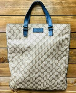 ◇1円 ★ 良品 GUCCI グッチ トートバッグ GG ブラウンベージュ系 ヴィンテージバッグ 131258203419 保存袋付