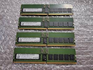 Micron DDR5 PC5-4800B 32GBx4 128GBセット デスクトップ ワークステーション用 メモリ RDIMM Reg ECC 動作OK