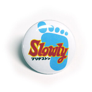 缶バッチ #CB022 BRIDGESTONE Slowly Foot ブリヂストン アメリカン雑貨 缶バッジ