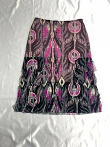 vivienne tam ヴィヴィアンタム　スカート　skirt ピンク　総柄　メッシュ　ネット