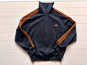 adidas アディダス トラックジャケット 80s ビンテージ ジャージ デサント　黒　オレンジ　小松菜奈　ADS 4F 4号 ヴィンテージ