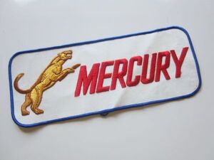 【大きめ】ビンテージ MERCURY マーキュリー エンジン ブランド ロゴ ワッペン/トラック エンブレム 自動車 整備 作業着 B06