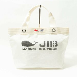 【1円スタート】JIB × familiar コラボ ジブ × ファミリア コラボ トートバッグ ホワイト 白 ブラック 黒 セイルクロス レディース bag