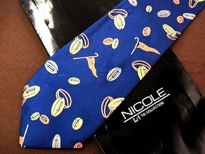 ♪25088D♪状態並品【ボール ステッキ 柄】ニコル【NICOLE】ネクタイ