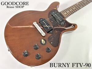 BURNY バー二ー FTV-90 レスポールジュニア ダブルカッタウェイ マホガニー エレキギター●R601378