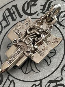 美品/クロムハーツ/Chrome hearts/スリートリンケッツ　チャーム　ペンダント　スターリングシルバー925 3トリンケッツ