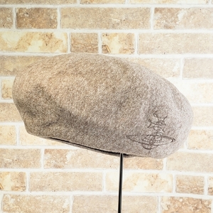 ヴィヴィアンウエストウッド オーブ刺繍 ウール ベレー帽 帽子 M 日本製 Vivienne Westwood