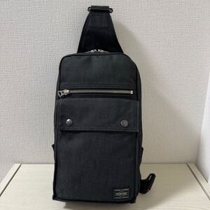 【美品】定価33,000円　PORTER ポーター スモーキー SMOKY ボディバッグ 592-07531 ブラック　黒　ワンショルダーバッグ　ウエストバッグ