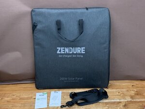 【HX-1108】ZENDURE 折り畳み式 ソーラーパネル 200W 安全 持ち運び ソーラー 防災 対策 アウトドア 防塵 防水 東京引取可【千円市場】