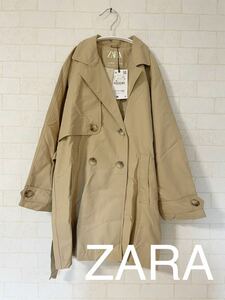 ZARA ザラ キッズ　トレンチコート ベージュ 130cm 8-9 未使用　タグ付き　春　アウター　子供服　女の子