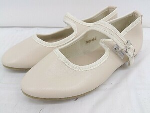 ◇ SHOES INCLOSET キッズ 子供 ストラップ バレエシューズ サイズ20 ベージュ レディース P