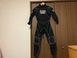 HOLLY WET SUITS ハリー　ウエットスーツ　レディース S 150/44kg 3mm フルスーツ ジャージ生地　ブラック／ホワイトステッチ