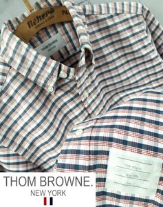 THOM BROWNE BDシャツ JPタグ トムブラウン　ボタンダウン　シャツ　チェック　USA製　