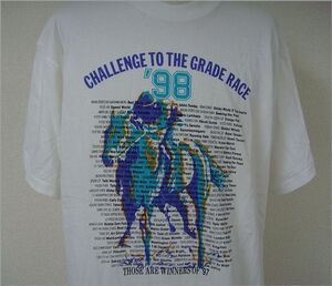 TURFY CLUB 競馬 1997 JRA 重賞勝利馬 Tシャツ 「CHALLENGE TO THE GRADE RACE 