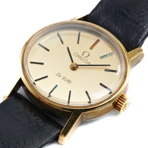 1円 稼働 OMEGA オメガ De Ville デビル 手巻き ゴールド 金文字盤 GP 腕時計 レディース オーバル ブランド 1134320241217