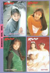 MOMOCO IDOL SEAL　シール　中嶋美智代　桜井幸子　西野妙子　COTTON　1991年