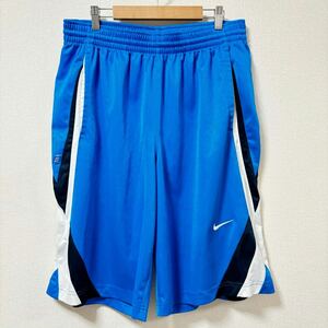 人気◎大きいサイズ◎【NIKE】ナイキ ハーフパンツ ブルー 青 ジャージ ロゴ 刺しゅう ポケット スポーツ バスケ メンズ サイズXL/Y9123SS