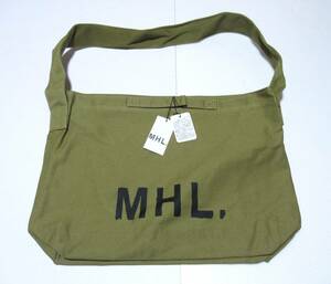 ★MHL マーガレットハウエル キャンバスショルダーバッグ オリーブ