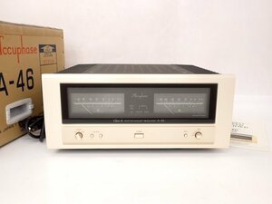 Accuphase アキュフェーズ 純A級ステレオパワーアンプ A-46 説明書/元箱付き 配送/来店引取可 □ 6EB18-1