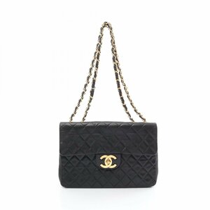 シャネル デカマトラッセ34 ブランドオフ CHANEL ラムスキン（羊革） ショルダーバッグ ラムスキン 中古 レディース