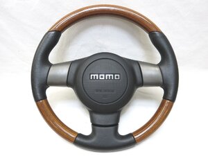 モモ MOMO ミラ イース LA300S LA310S ウッド ステアリング ハンドル エアバック エアーバック カバー ムーブ ムーヴ管理番号（W-5861）