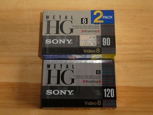 ●SONY METAL Video8 8㎜ビデオテープ 計3本 HG90/ HG120●