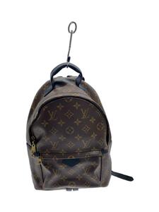 LOUIS VUITTON◆パームスプリングス・バックパックMM_モノグラム・マカサー_BRW/PVC/BRW//