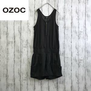 OZOC　オゾック　オールインワン　38サイズ　ブラック　サテン素材　膝上　ポケットあり　G-248　USED