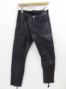 2019 YSTRDY’s TMRRW LEATHER BIKER PANTS イエスタデイズトゥモロー レザー バイカー パンツ FW19 19AW blackmeans