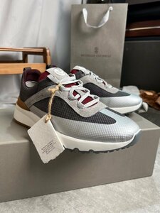 ブルネロクチネリ　BRUNELLO CUCINELLI メンズ　スニーカー　レザー　メッシュ　通気性　靴　シューズ　39-44　サイズ選択可能