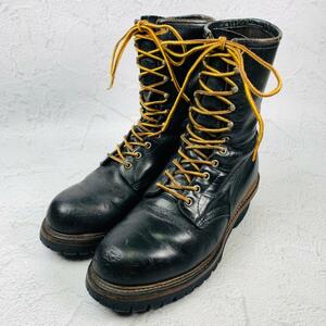 【希少・PT83】レッドウィング RED WING 2218 ロガーブーツ 黒 ブラック 26cm スチールトゥ 廃盤 アウトドア トレッキング マウンテン