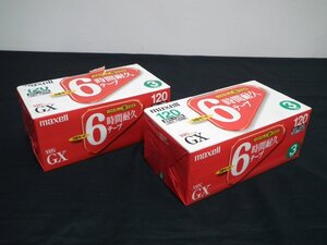 maxell マクセル VHS カセットテープ ビデオテープ 6時間耐久テープ 3パック 未使用品 T-120GXS【1377】