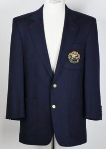 MADE IN ENGALAND BURBERRYS emblem blazer jacket size R46 バーバリーズ エンブレム 金ボタン ブレザー ジャケット d0004