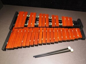 L415 YAMAHA ヤマハ 卓上木琴 もっきん 折り畳み式 32音 収納ケース付属。