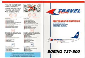 安全のしおりコレクションから　TRAVEL Service(チェコ) BOEING 737-800