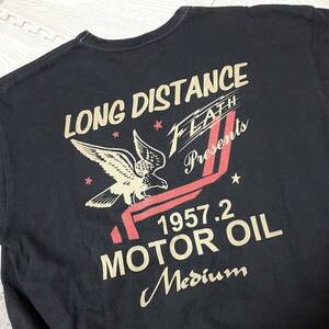 THE FLAT HEAD フラットヘッド Tシャツ バックプリント 38 アメカジ MOTOR OIL