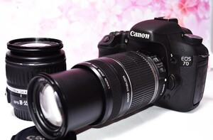 ★本格的な外観の一眼レフ★Canon キャノン EOS 7D ダブルズーム