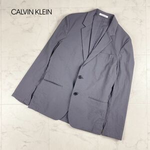 CK CALVIN KLEIN ワッシャー加工ストレッチテーラードジャケット 背抜き メンズ グレー サイズ36*HC938