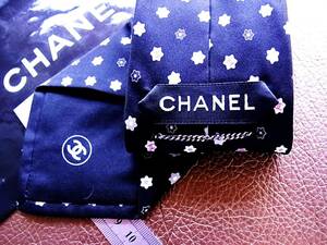 ♪№ｒ3472◆美品シャネル【CHANEL】 【CCロゴ・ 星】ネクタイ