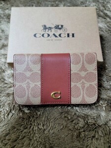 【1スタ】C-601 新品未使用 COACH スリム カード ケース シグネチャー キャンバス 並行輸入品