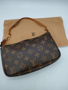 1円〜 LOUIS VUITTON ルイヴィトン モノグラム ポシェット アクセソワール M51980 アクセサリーポーチ ハンドバッグ 保存袋つき