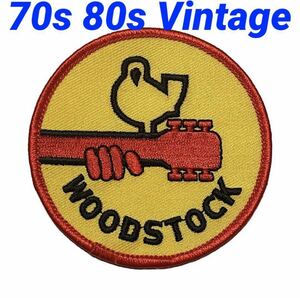 激レア 70s 80s ビンテージ ウッドストックワッペン ヒッピー WOODSTOCK 当時物 ヴィンテージ バンドT ギター フジロック キムタク木村拓哉