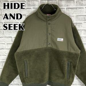 HIDE ＆ SEEK ハイドアンドシーク ハーフボタン ボアフリースジャケット 冬服 秋服 古着 防寒 アウター