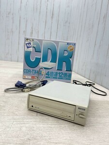 1円　IO DATA CDR-TX412 動作確認済 元箱 SCSI-2対応 外付型 ライト4倍速 リード12倍速 CD-Rドライブ コンピューター 周辺機器 即日発送