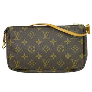 本物 ルイヴィトン LV LOUIS VUITTON ポシェットアクセソワール モノグラム アクセサリーポーチ ハンドバッグ ブラウン M51980