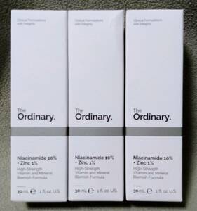 ■送料無料■3本組 The Ordinary ナイアシンアミド10% + 亜鉛1% 30ml ジオーディナリー ジ・オーディナリー