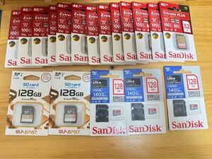 SDカード メモリーカード microSD SanDisk 128GB 32GB 18点セット